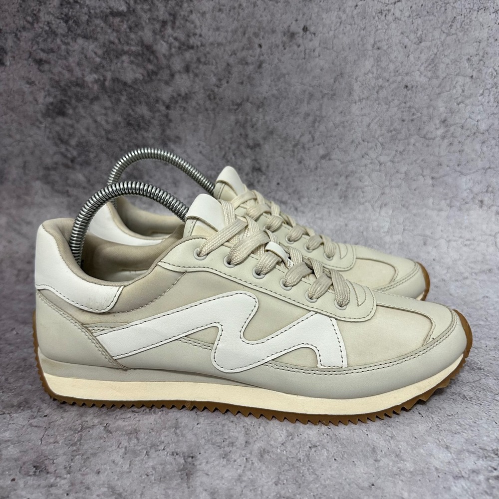 Universal Thread Mercedes Sneakers Womens 9 Cream White Zig-Zag Faux